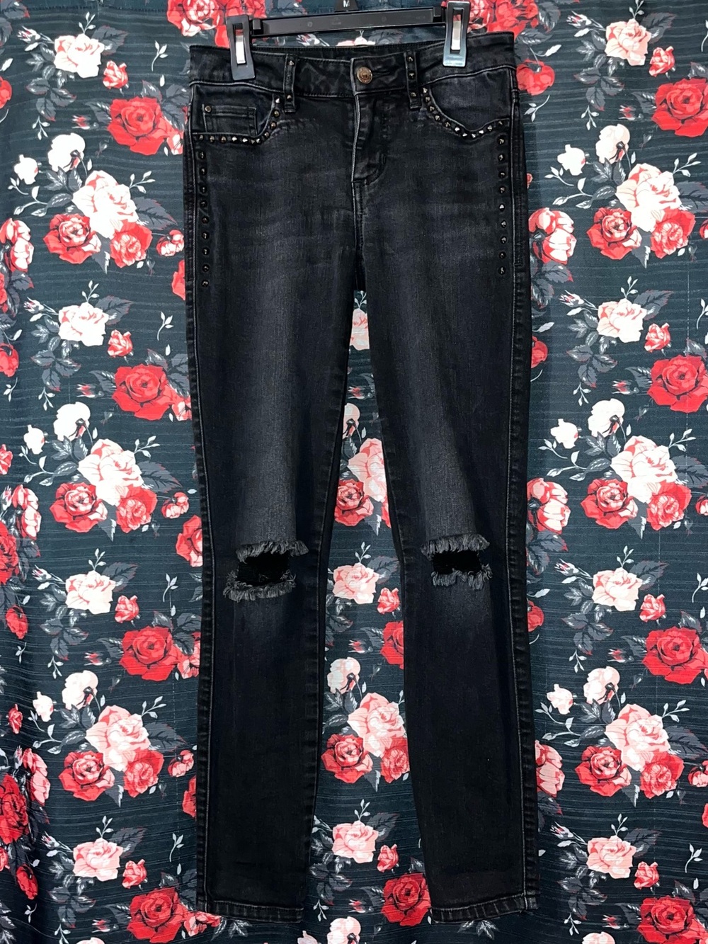 GUESS Black Skinny Jeans with studded accents